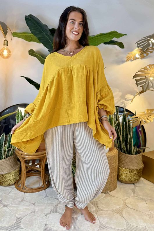 Made in Italy Santos Artist Smock Ochre /10 =